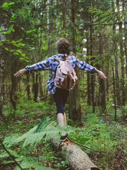 Girl in forest